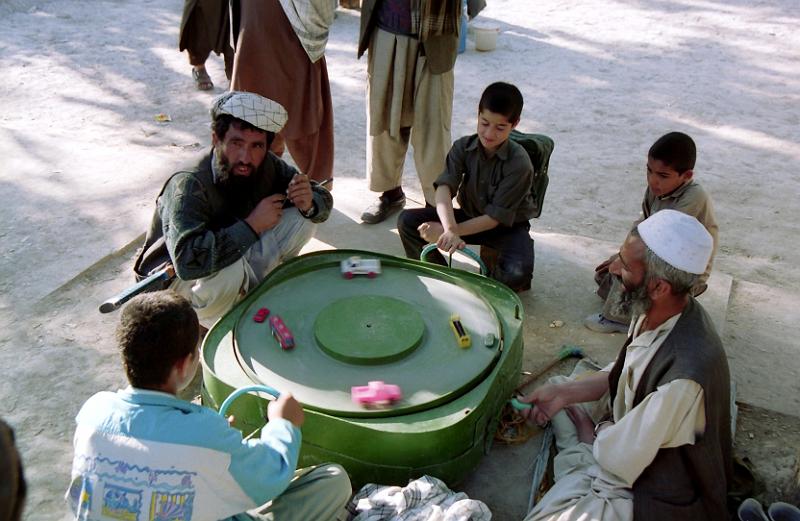 Small_cars_game.jpg - Small car race game in Mazar-e-Shariff mosk's park